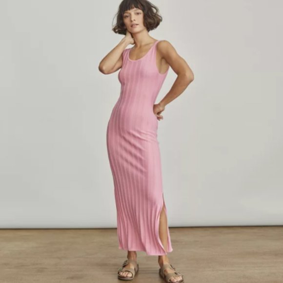 James Ribbed Maxi Sweater Dress 